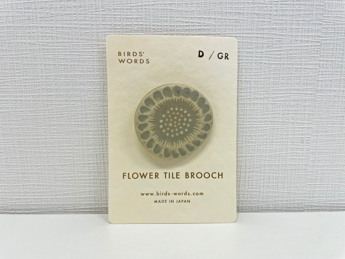 FLOWER TILE BROOCH/BIRDS' WORDS