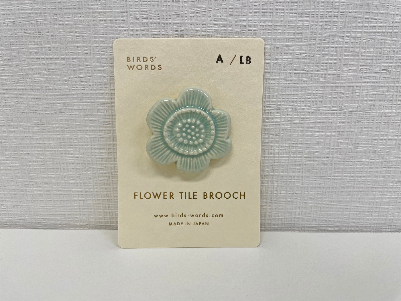 FLOWER TILE BROOCH/BIRDS' WORDS