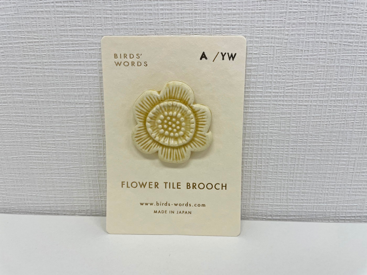 FLOWER TILE BROOCH/BIRDS' WORDS