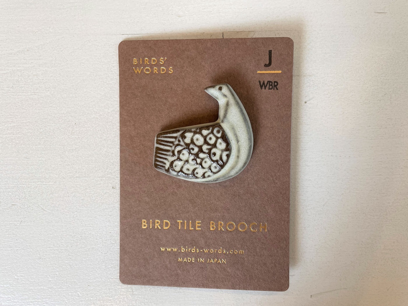 BIRD TILE BROOCH/BIRDS' WORDS