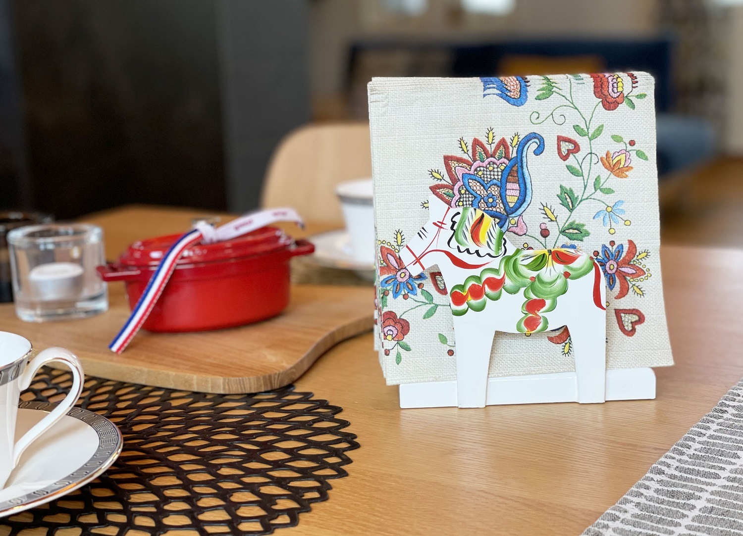 ダーラナホース柄ナプキンスタンド/NilsOlsson