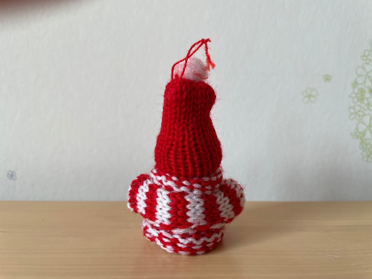 ウール製オーナメント　ニット帽のカップル（レッド）／Rasp社