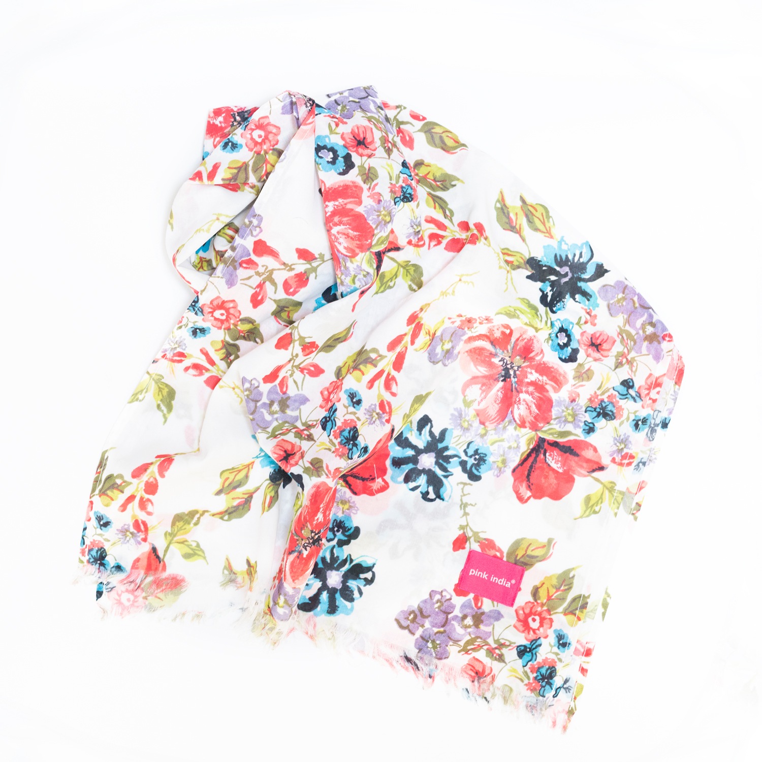 ストール／pink india