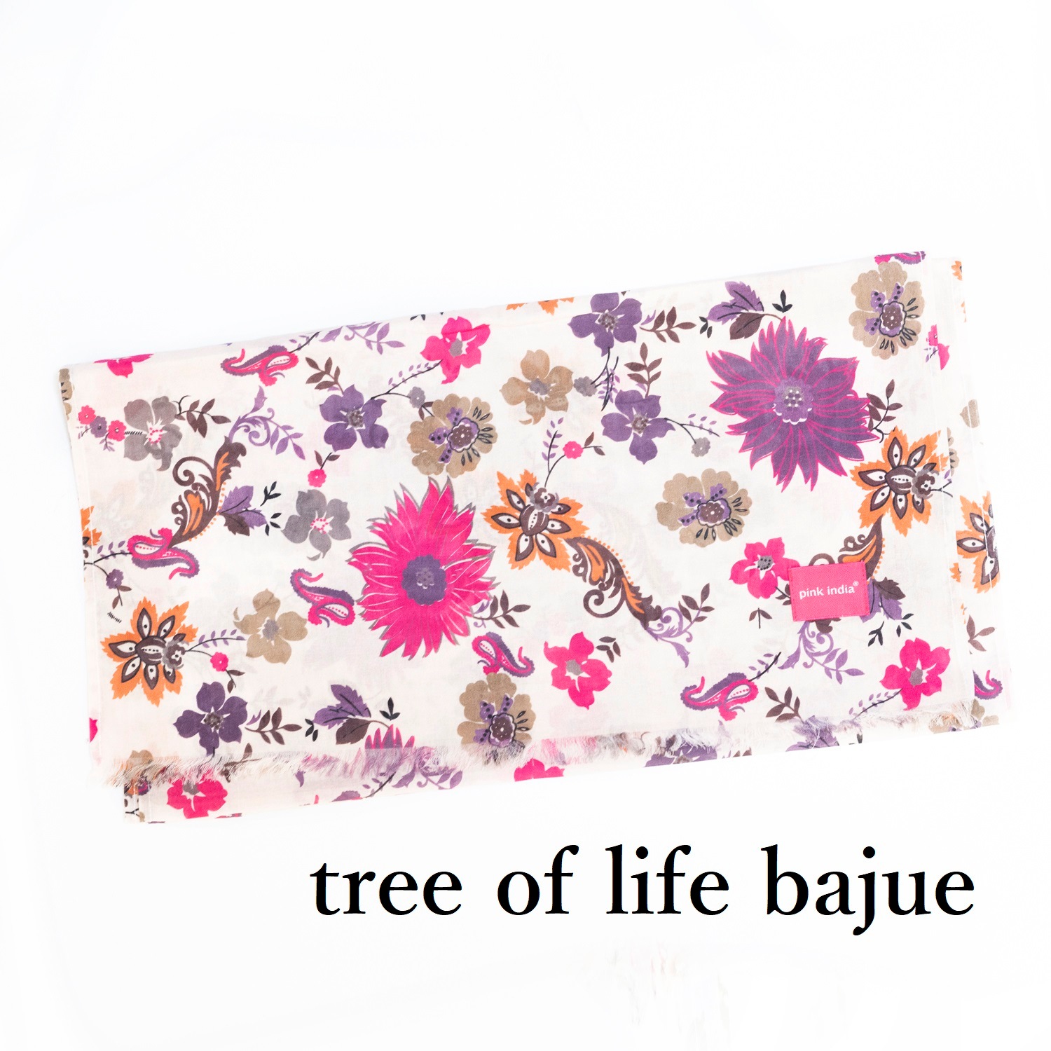 ストール／pink india