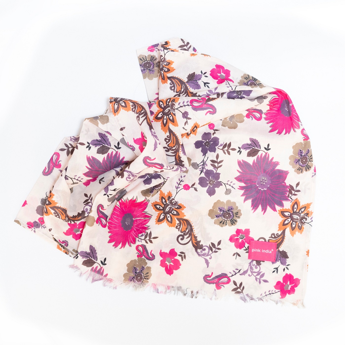 ストール／pink india