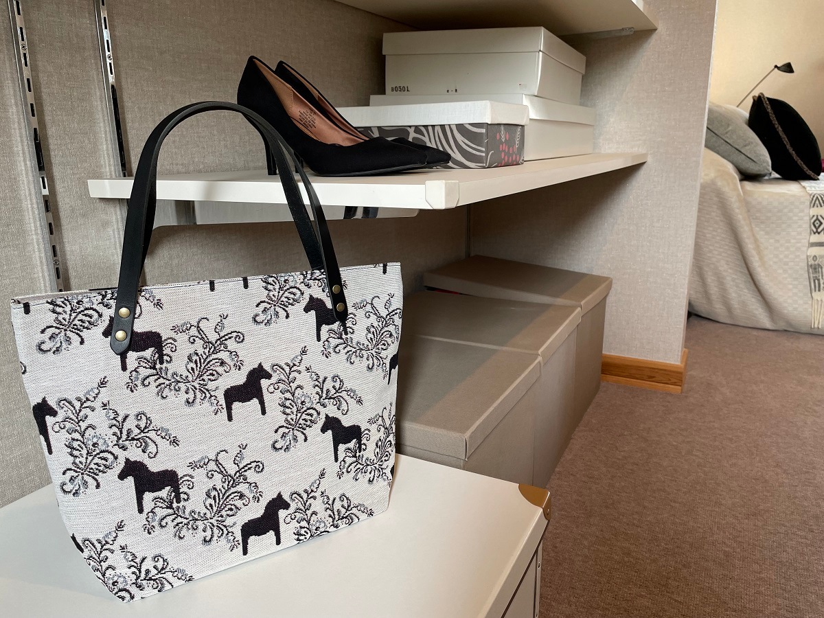 ダーラナホース柄 ジャガード織トートバッグ/Arviddsons/Kurbits