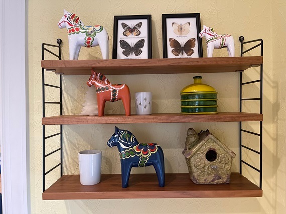 ダーラナホース（白色ベース定番柄）　誕生月：１月