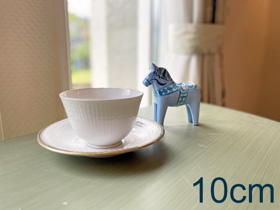 ダーラナホース（水色ベース水色柄）　誕生月：１２月