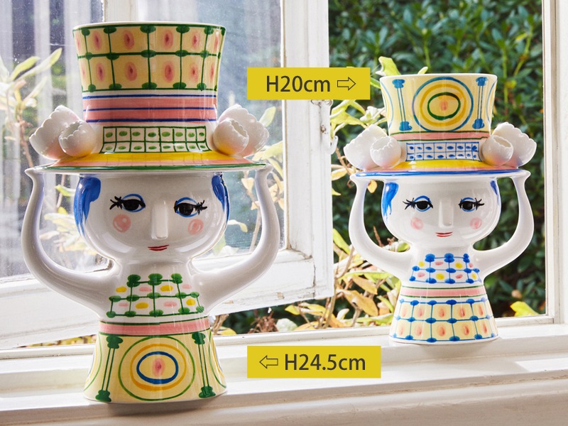 LADY WITH HAT フラワーベース　H20.5cm