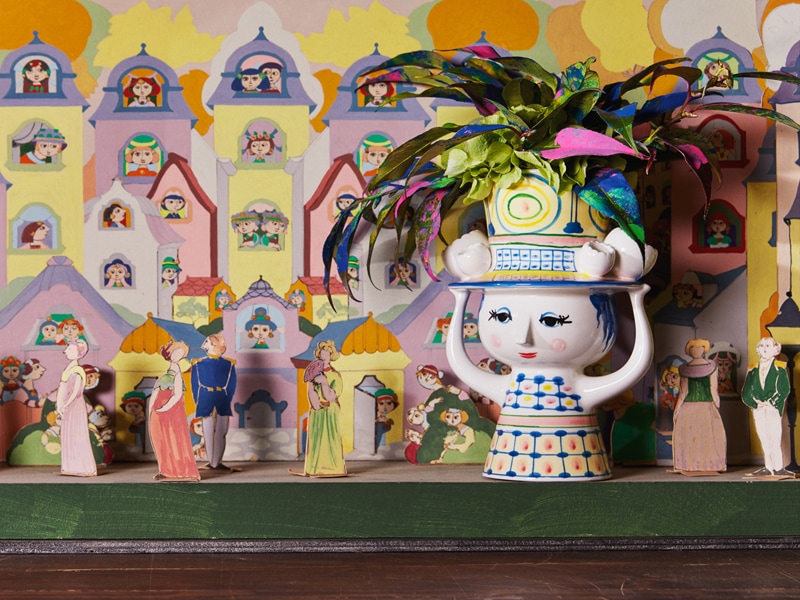 LADY WITH HAT フラワーベース　H20.5cm