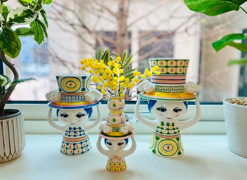 LADY WITH HAT フラワーベース　H20.5cm