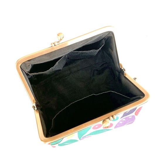 がまぐちコスメポーチ／pink india