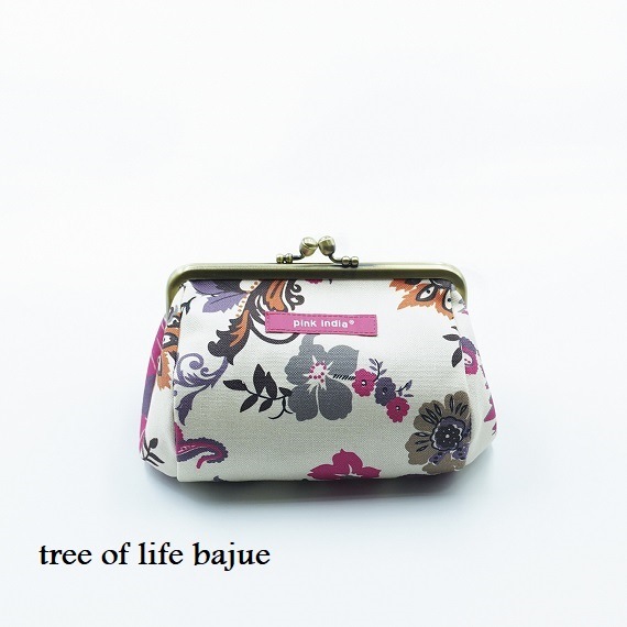 がまぐちコスメポーチ／pink india