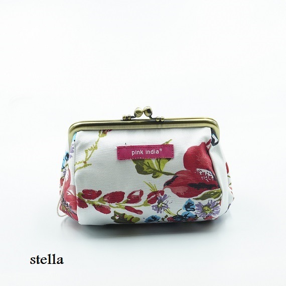 がまぐちコスメポーチ／pink india