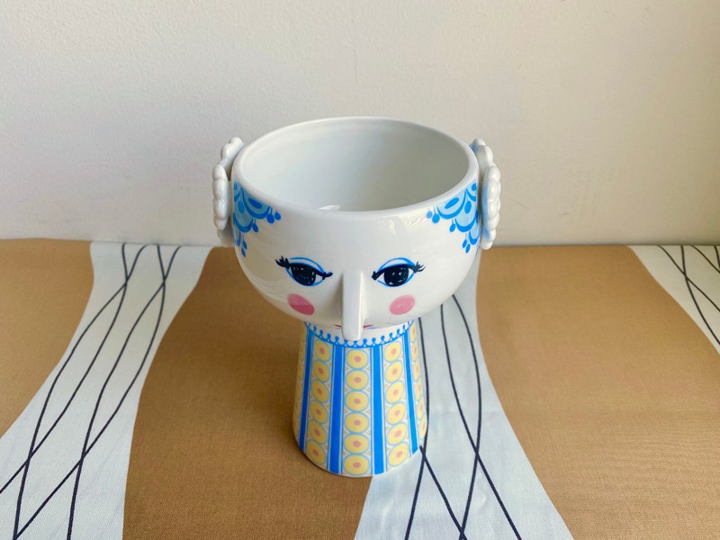 エヴァ　フラワーベース　ライトブルー