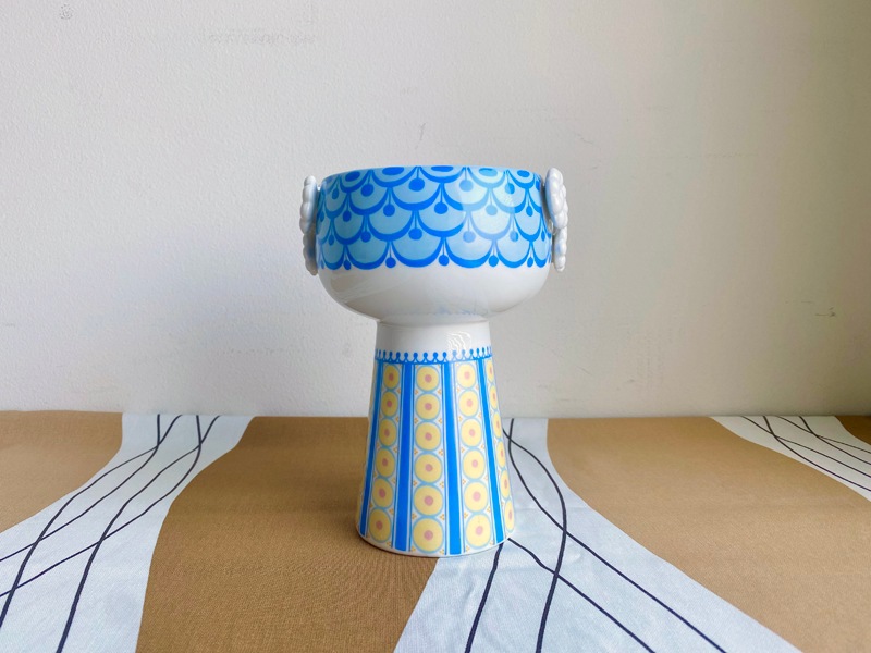 エヴァ　フラワーベース　ライトブルー