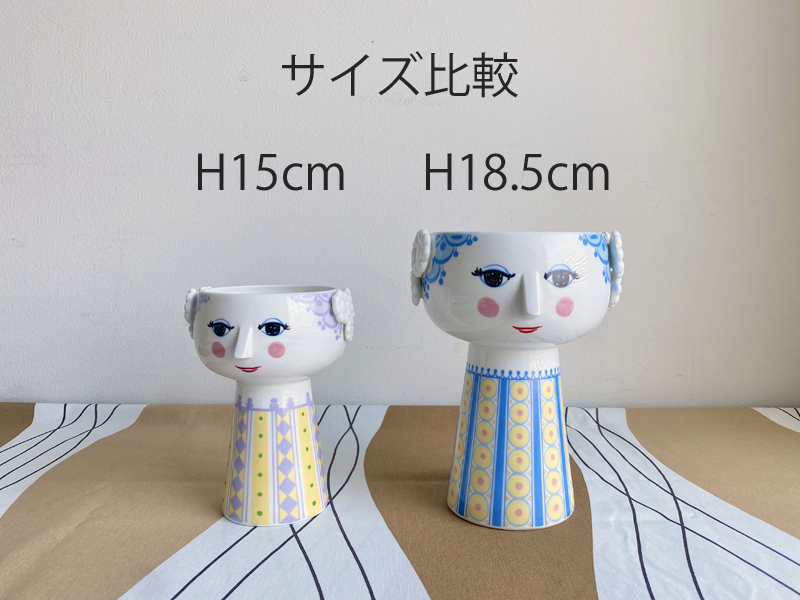 エヴァ　フラワーベース　ライトブルー