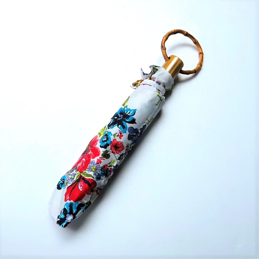 折り畳み日傘（晴雨兼用）持ち手輪/pink india