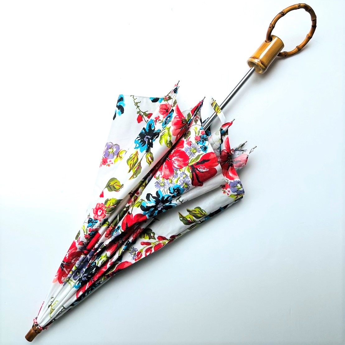 折り畳み日傘（晴雨兼用）持ち手輪/pink india