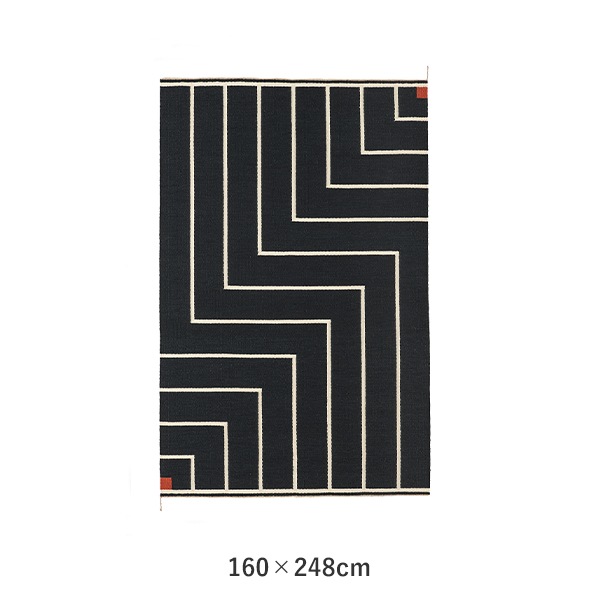 VIBEKE KLINT RUG VK-1��BLACK/WHITE��