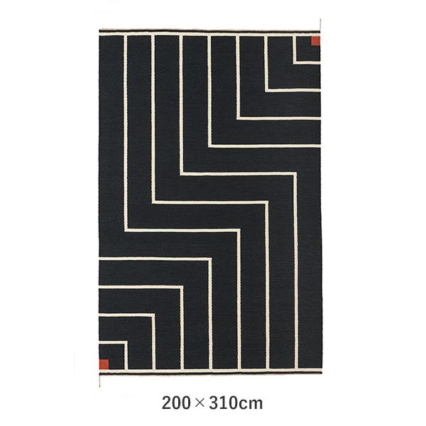 VIBEKE KLINT RUG VK-1��BLACK/WHITE��