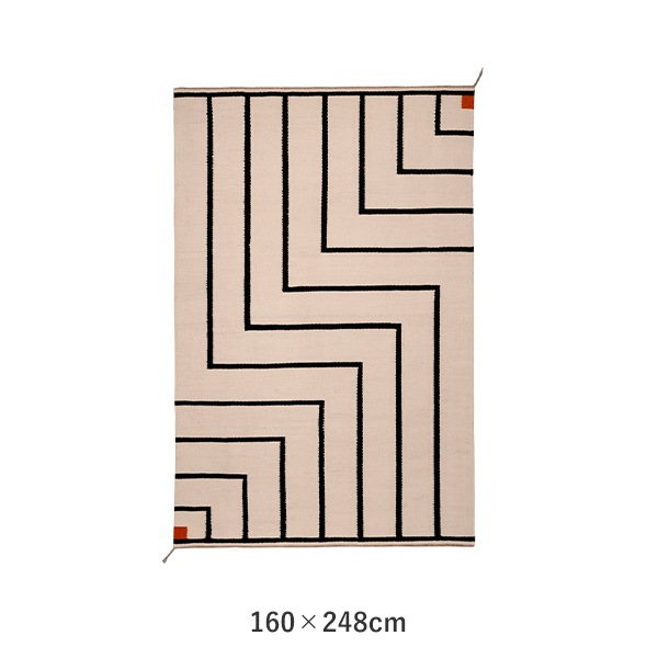 VIBEKE KLINT RUG VK-1��WHITE/BLACK��