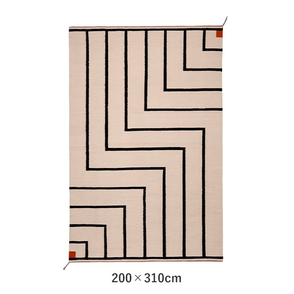 VIBEKE KLINT RUG VK-1��WHITE/BLACK��