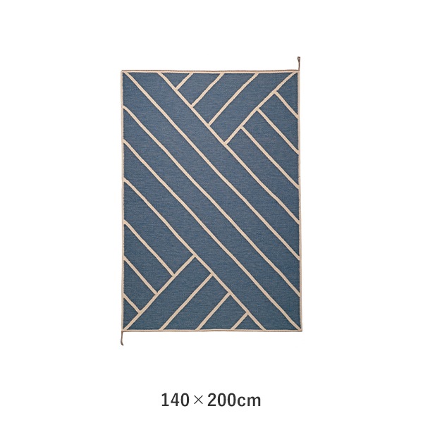 VIBEKE KLINT RUG VK-2��BLUE/WHITE��