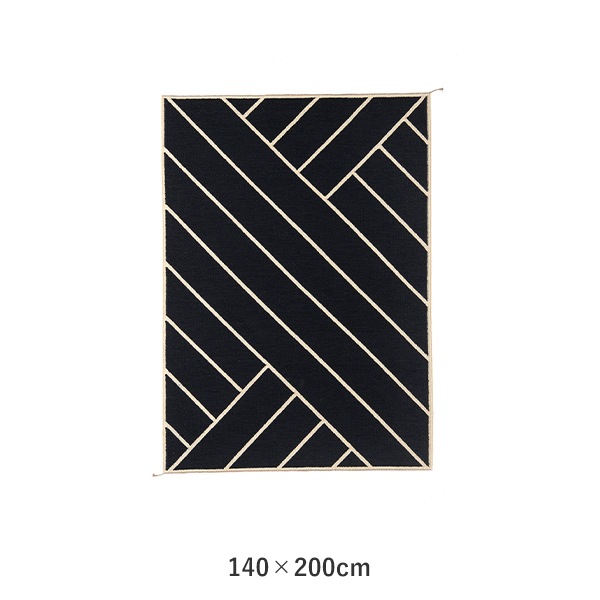 VIBEKE KLINT RUG VK-2��BLACK/WHITE��
