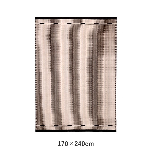 VIBEKE KLINT RUG VK-3��WHITE/BLACK��