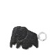 Key Ring Elephant��(chocolate,nero)