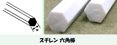 MRX-80 プラ 六角棒 2.0mm 長さ250mm 10本入り|素材|ツール＆マテリアル