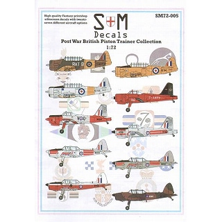 S&M Silk SSM72-005 イギリス 戦後のレシプロ練習機|飛行機用デカール|飛行機