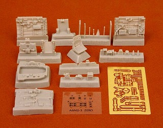 48028 三菱 A6M2 零式艦上戦闘機 二一型 コクピットセット|飛行機用パーツ|飛行機