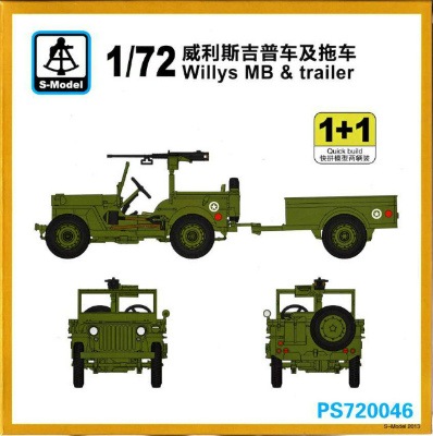 PS720046 ウィリス ジープ MB & トレーラー|第二次大戦のAFVモデル|AFV