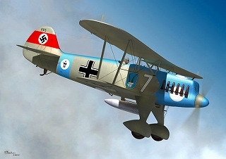 4143 ハインケル He51 ドイツ空軍|第二次大戦の飛行機モデル|飛行機