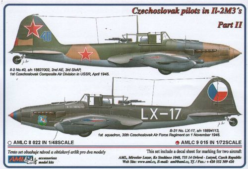 AMLC9015 IL-2M3 シュトルモビク チェコスロバキア 義勇軍パイロット パート2|飛行機用マスキングシール|飛行機