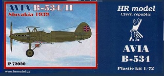 P72020 アヴィア B-534/II スロバキア 1939|第二次大戦の飛行機モデル|飛行機