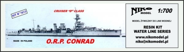 7013 ポーランド海軍 軽巡洋艦 コンラッド Conrad|第二次大戦の艦船モデル|艦船