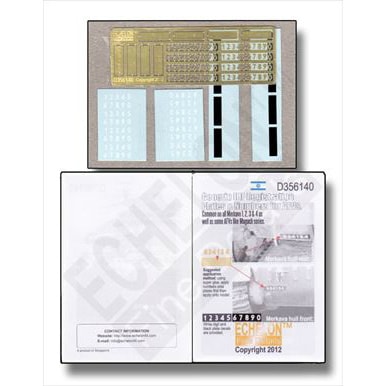 D356140 IDF AFV汎用ナンバープレートセット|AFV用デカール|AFV