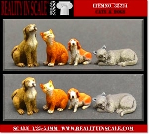 35224 猫と犬 | リアリティ イン スケール REALITY | フィギュア
