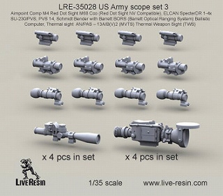LRE-35028 アメリカ陸軍 スコープセット #3 | ライブレジン Live Resin
