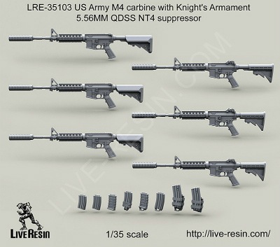 LRE-35103 US Army M4 carbine with Knight's Armament 5.56MM QDSS NT4 suppressor|AFV用パーツ|AFV