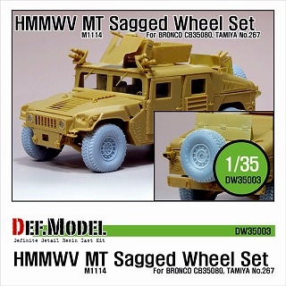 DW35003A M1114 ハンビー MT 自重変形タイヤ|AFV用パーツ|AFV