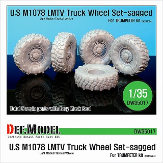 【再入荷】DW35017 U.S. M1078 LMTV トラック 自重変形タイヤ|AFV用パーツ|AFV
