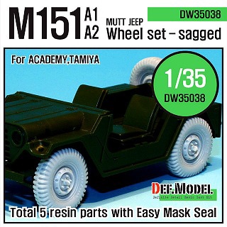 DW35038 M151A1/A2 フォード マット 自重変形タイヤ|AFV用パーツ|AFV