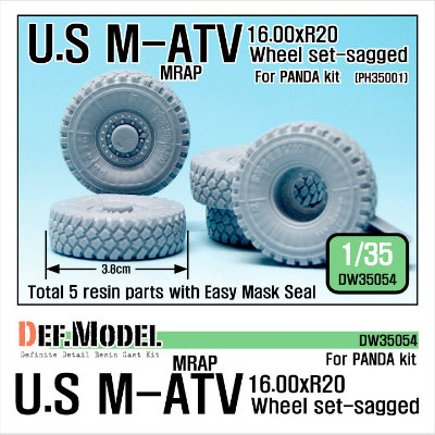 DW35054 アメリカ M-ATV MRAP 自重変形タイヤ ビッグ|AFV用パーツ|AFV