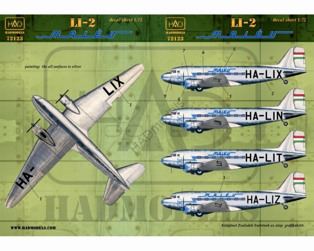 D72123 リスノフ Li-2 | HADモデル HAD MODELS | 飛行機,飛行機用