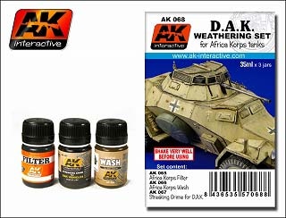 【再入荷】AK068 アフリカ軍団ウェザリングセット|塗料|ツール＆マテリアル