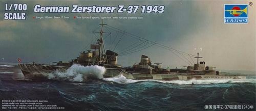 05791 Z級駆逐艦 Z-37 1943|第二次大戦の艦船モデル|艦船